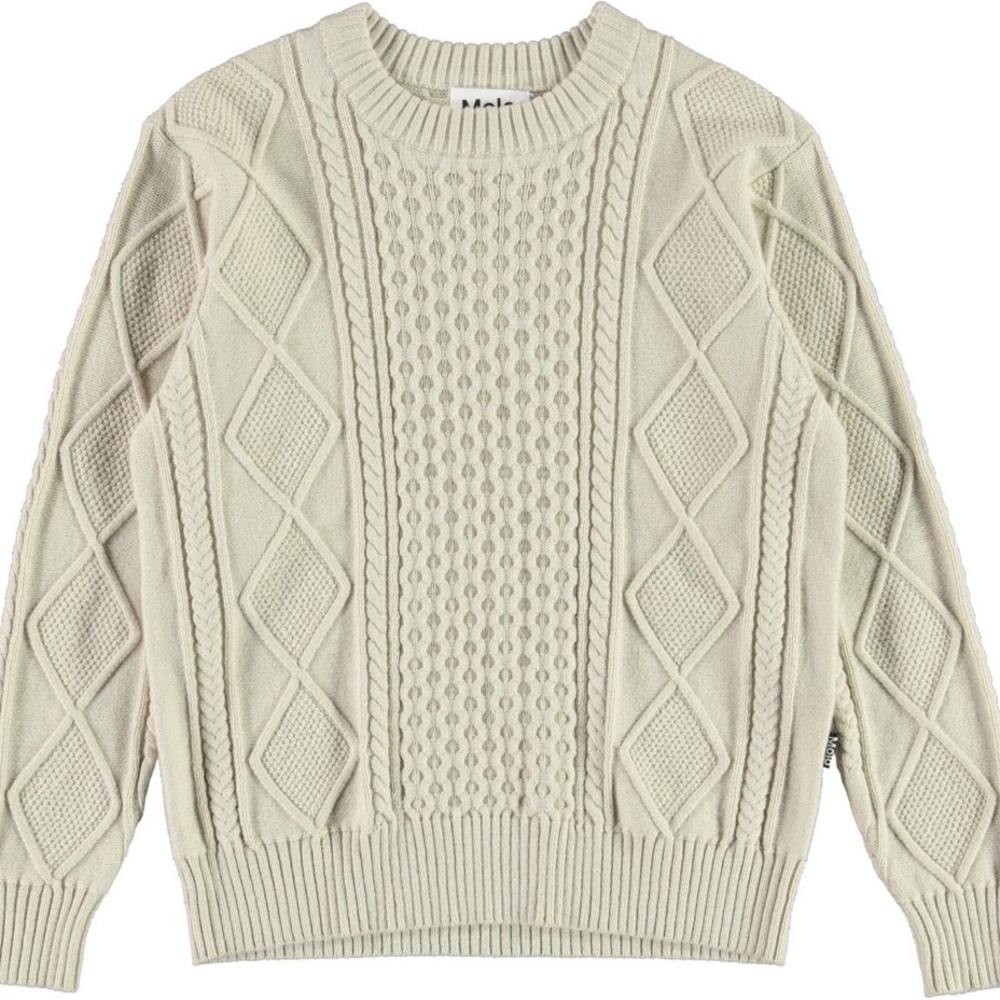 Molo Boys Cable Knit Sweater Ivory NWT